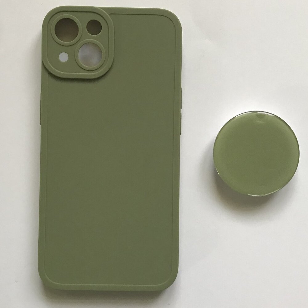 Brand New iPhone 13 Case with Attachable Pop Grip – Green
